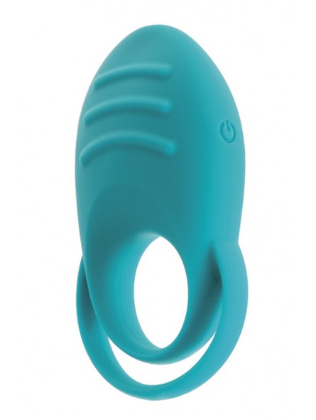 DUAL COCK RING - TURQUOISE