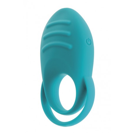 DUAL COCK RING - TURQUOISE
