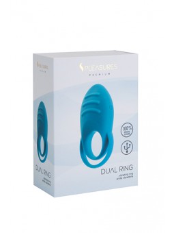 DUAL COCK RING - TURQUOISE
