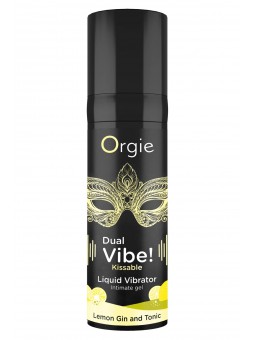 DUAL VIBE! LEMON GIN & TONIC KISSABLE LIQUID VIBRATOR