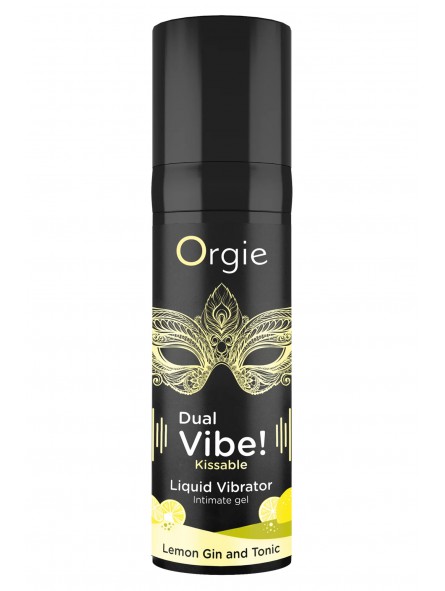 DUAL VIBE! LEMON GIN & TONIC KISSABLE LIQUID VIBRATOR