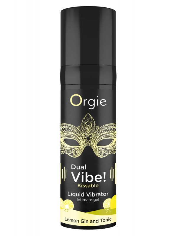 DUAL VIBE! LEMON GIN & TONIC KISSABLE LIQUID VIBRATOR
