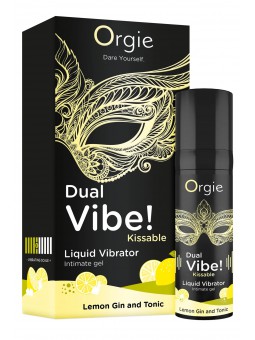 DUAL VIBE! LEMON GIN & TONIC KISSABLE LIQUID VIBRATOR