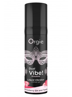 DUAL VIBE! STRAWBERRY GIN & TONIC KISSABLE LIQUID VIBRATOR