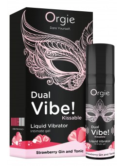 DUAL VIBE! STRAWBERRY GIN & TONIC KISSABLE LIQUID VIBRATOR