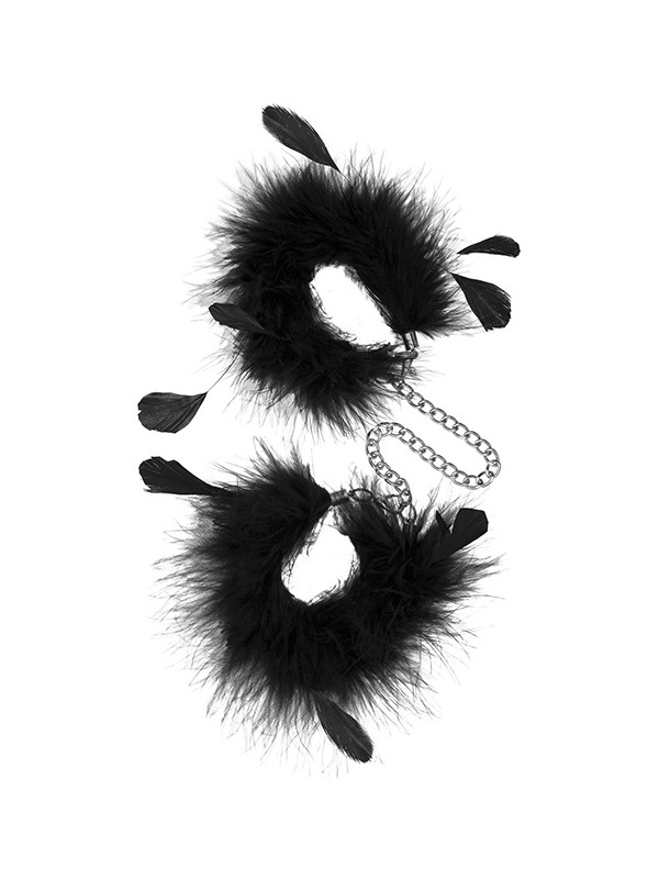 Feather Cuffs Black