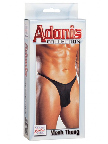 ADONIS - MESH THONG - BLACK