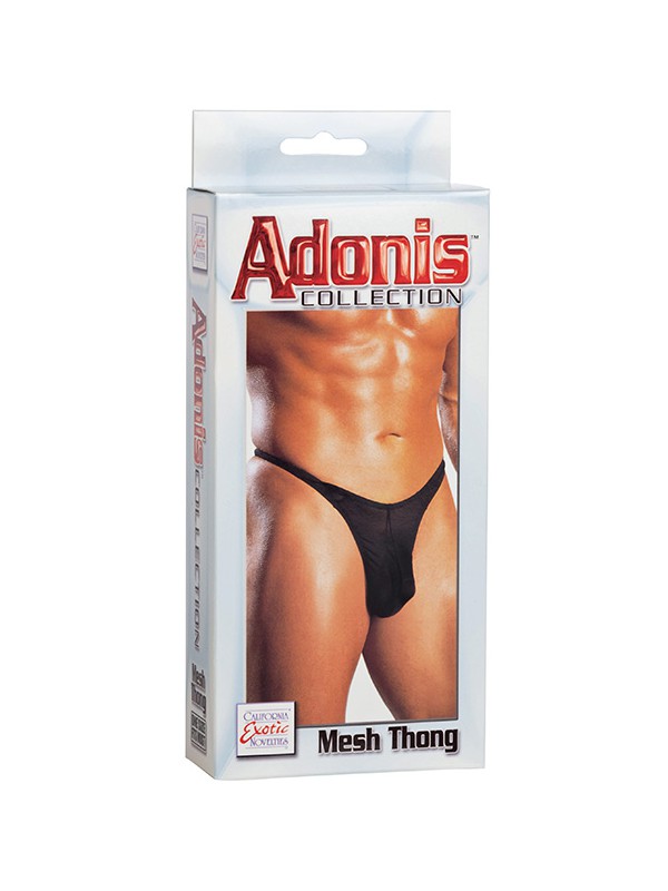 ADONIS - MESH THONG - BLACK