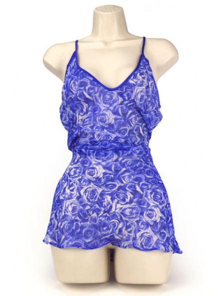 FLARED CHEMISE GRAPE L