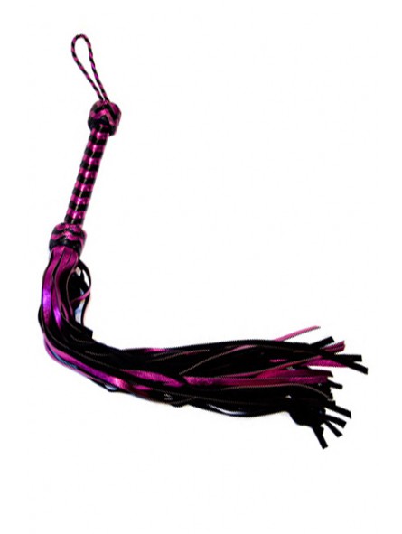 FLOGGER 55 CM CUERO METALICO LILA
