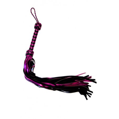 FLOGGER 55 CM CUERO METALICO LILA