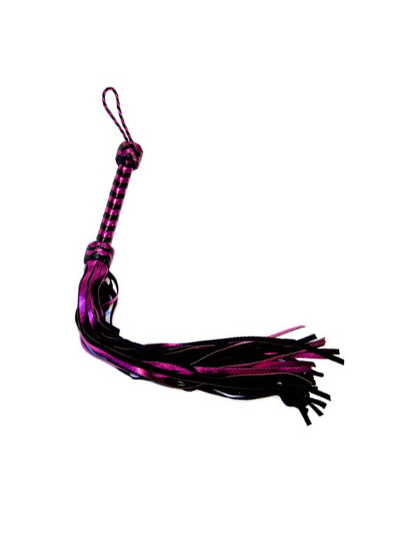 FLOGGER 55 CM CUERO METALICO LILA