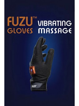 FUZU VIBRATING MASSAGE GLOVE LEFT HAND MEDIUM - BLACK