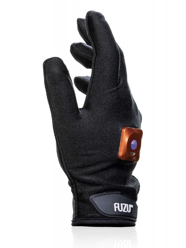 FUZU VIBRATING MASSAGE GLOVE RIGHT HAND MEDIUM - BLACK