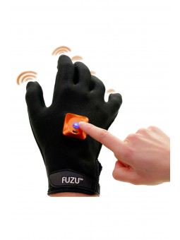 FUZU VIBRATING MASSAGE GLOVE RIGHT HAND MEDIUM - BLACK