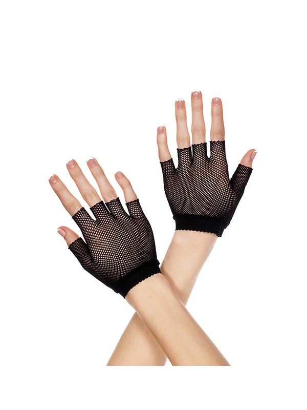 GUANTES CORTOS NEGRO RED