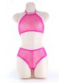 HALTER TOP & SHORT, FN PINK L