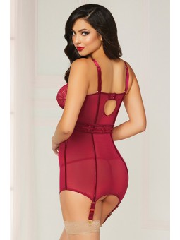 2Pc Chemise Set Wine