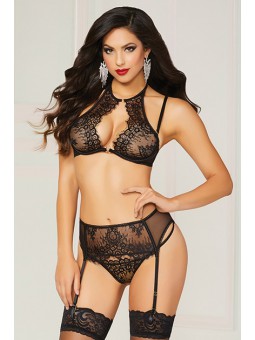 3Pc Bra Set Black