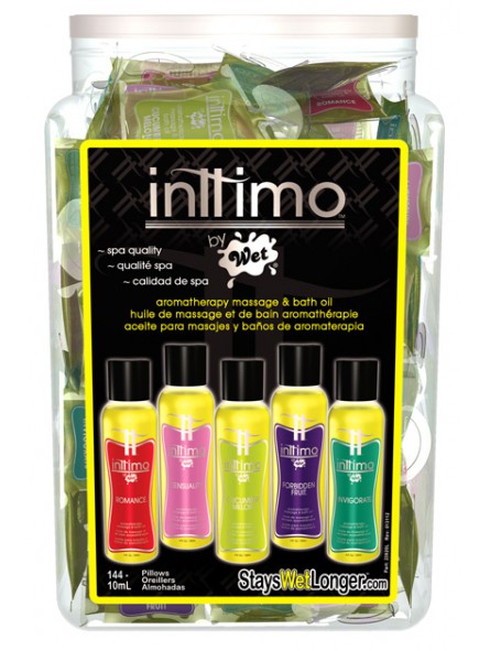 INTTIMO - AROMATHERAPY MASSAGE OIL 10ML 144 ASSORTED BOWL DISPLAY