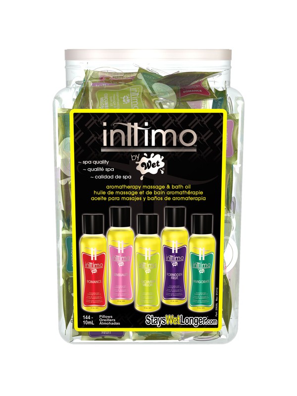 INTTIMO - AROMATHERAPY MASSAGE OIL 10ML 144 ASSORTED BOWL DISPLAY