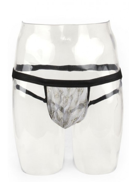 JOCK MESH SKULL WHITE S/M