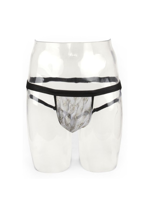 JOCK MESH SKULL WHITE S/M