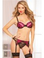 Lace & Dot Mesh Babydoll Pink