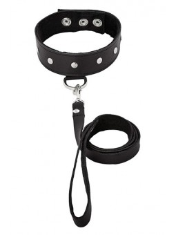 LEATHER LEASH & COLLAR