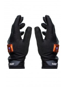 LEFT & RIGHT - RECHARGEABLE VIBRATING MASSAGE GLOVES - BLACK