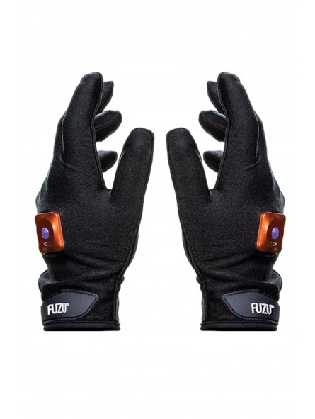 LEFT & RIGHT - RECHARGEABLE VIBRATING MASSAGE GLOVES - BLACK