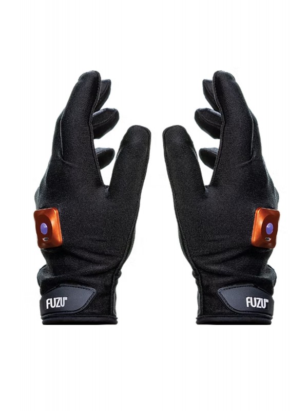 LEFT & RIGHT - RECHARGEABLE VIBRATING MASSAGE GLOVES - BLACK