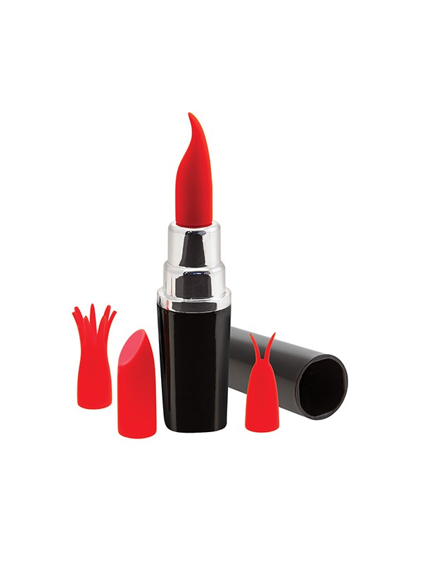 LIPSTICK VIBRATOR - BLACK/RED