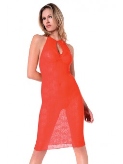 MINIVESTIDO ROJO DIBUJO LAZOS