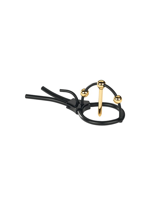 MYSTIM PLUNGING PETE - CORONA STRAP WITH URETHRAL SOUND