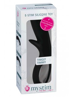MYSTIM TINGLY TIMMY E-STIM DILDO, SEXY BLACK