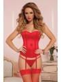 Perfectly Polished Corset & Thong Rojo