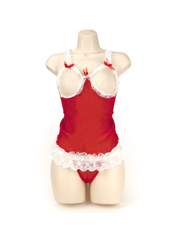 BABY DOLL CUPLESS ROJO M