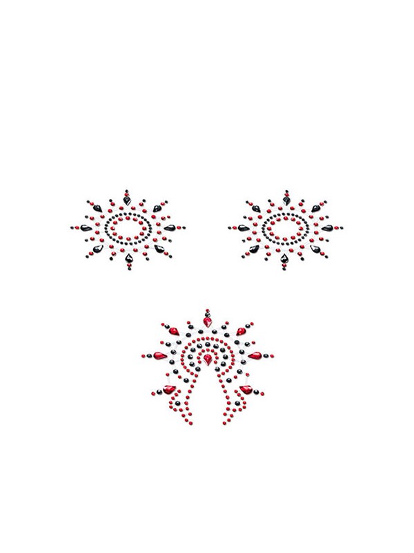PETITS JOUJOUX GLORIA - BLACK/RED - SET OF 3