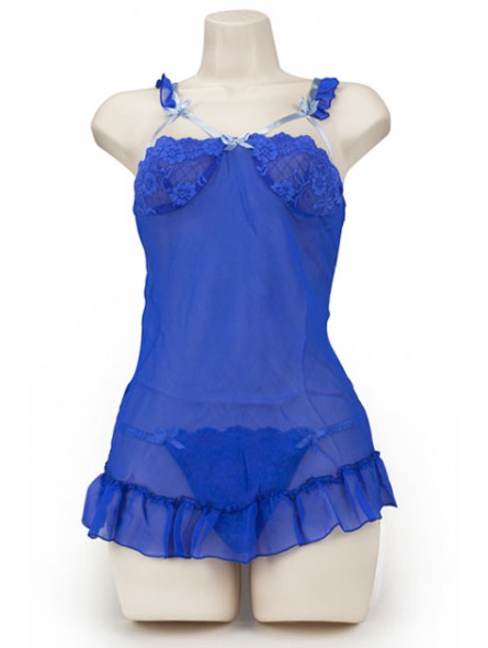 BABY DOLL HALF CUP COBALTO L
