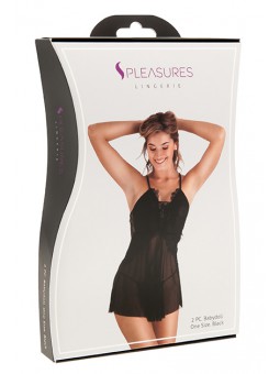 Babydoll Encaje Negro TU