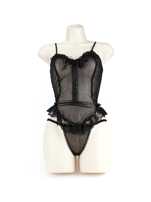 BABYDOLL TWIST/LACE NEGRO M