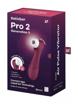Pro 2 Generation 3with Liquid Air Technology, Vibration and Bluetooth/App wine red