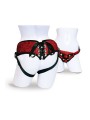 RED LACE CORSETTE STRAP ON