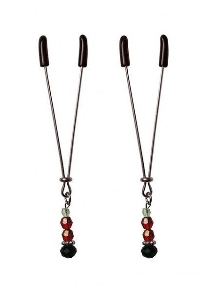 Ruby Black Nipple Clips