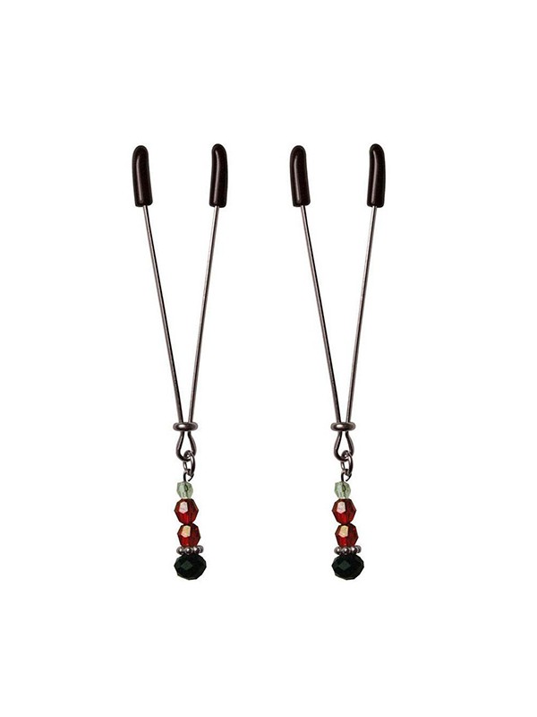 Ruby Black Nipple Clips