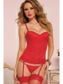 Satin Corset Red