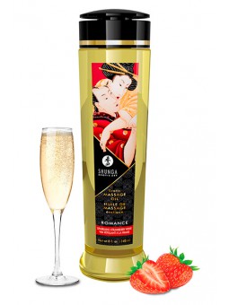 Shunga Massage Oil Romance - Fresas con Champa?a