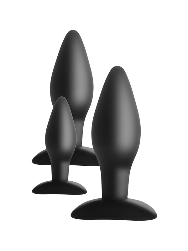 Silicone Anal Trainer Set Black