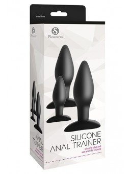 Silicone Anal Trainer Set Black